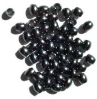 50 5x4mm Gunmetal Oval Metal Beads